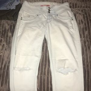 super cute almost white YMI jeans